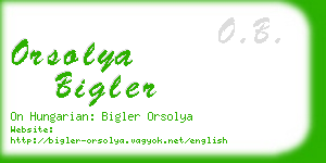 orsolya bigler business card
